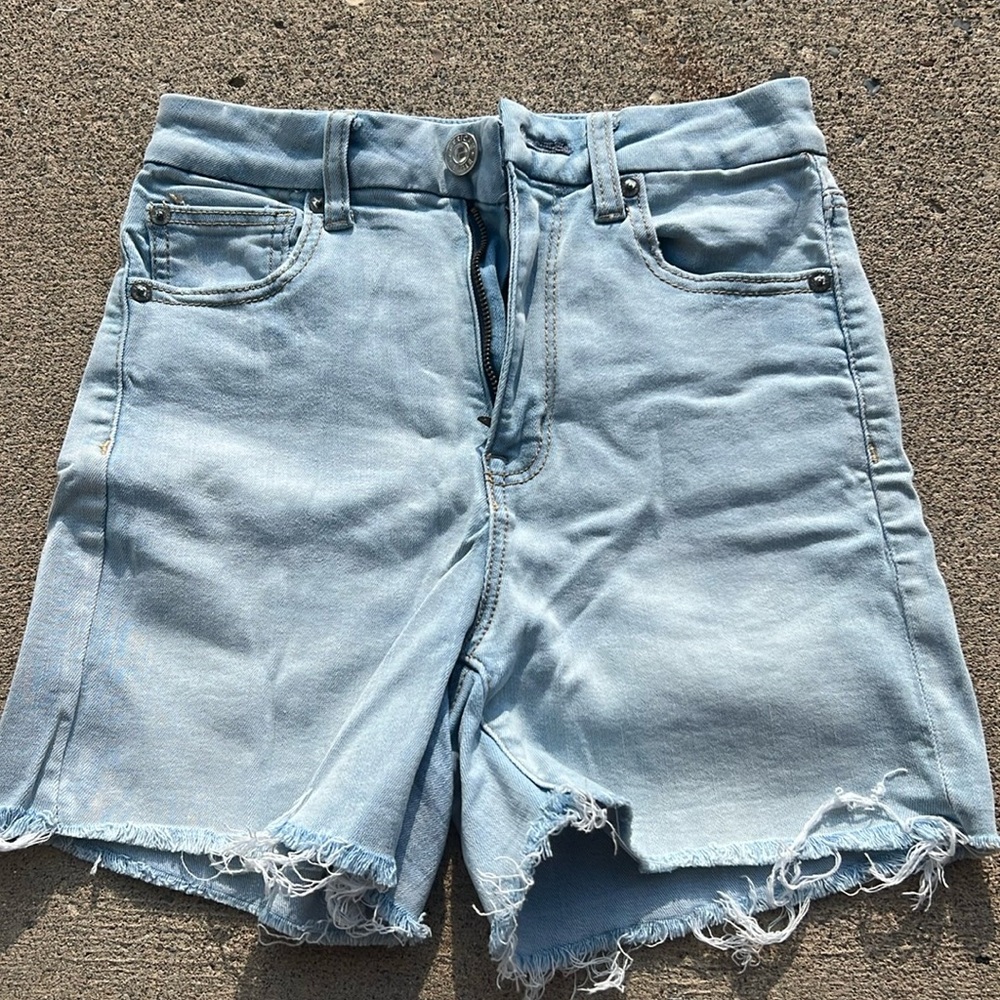 American Eagle Curvy High Rise Shortie Shorts